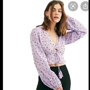 Free People La Rose Embroidered Blouse